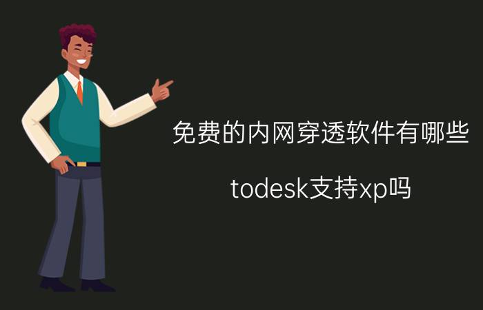 免费的内网穿透软件有哪些 todesk支持xp吗？